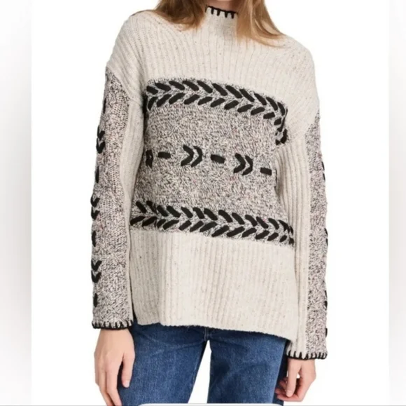 Rails Raini Heather Cable Knit Sweater Size Large - Picture 1 of 11